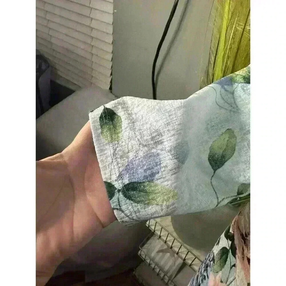 Easy wear By Chicos Women’s 2 US L Semi Sheer 3/4 Sleeve Open Front Cardigan - Picture 4 of 14